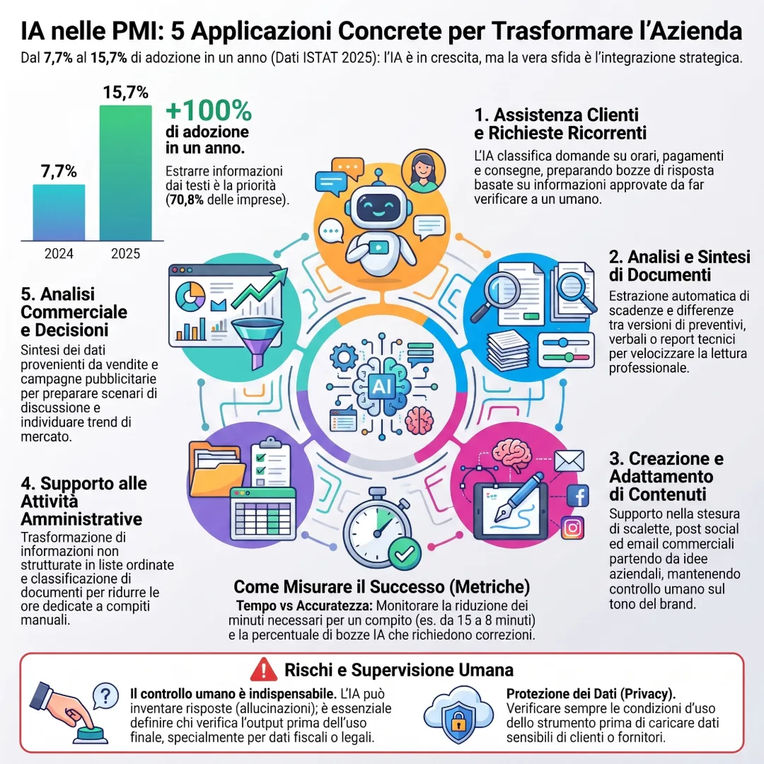 Cinque applicazioni concrete dell'intelligenza artificiale per le PMI